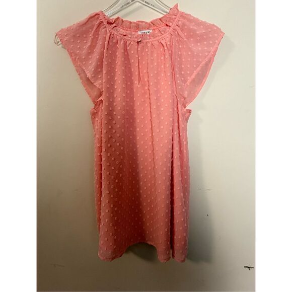 J Crew Sleeveless Flutter-sleeve clip-dot top Romantic Soft Girl Springtime Baby - Picture 1 of 4